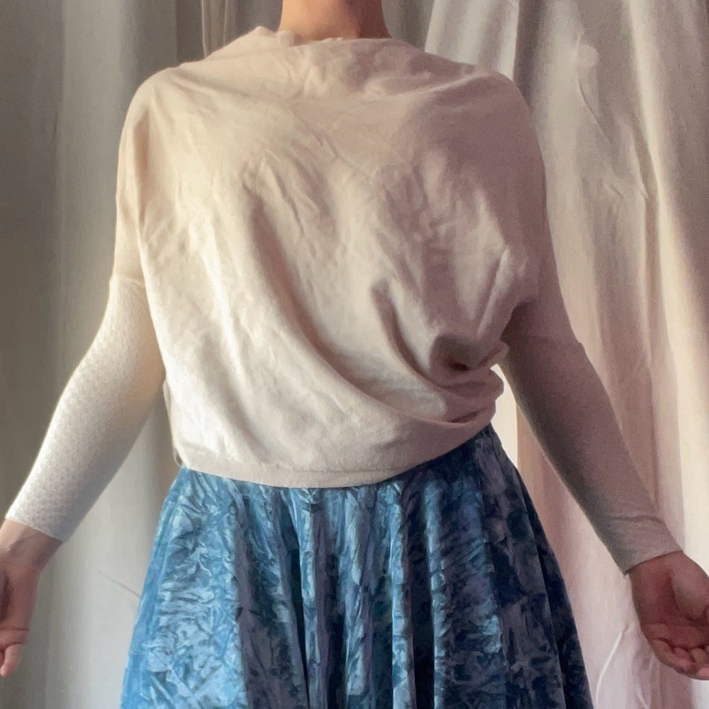 Soft Asymmetrical Cream Colored Sweater